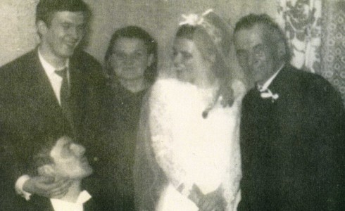 Romek, Józek, mama Marianna, Zosia i tata Stanisław,grudzień 1971 