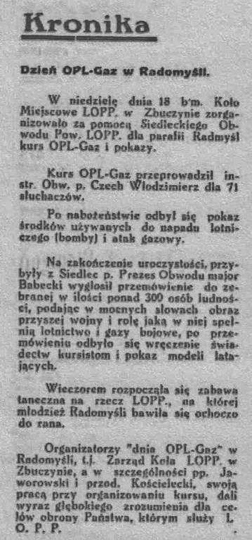 Źródło: Życie Podlasia, nr 30/169, s.3, Siedlce 1937, Biblioteka Miejska w Siedlcach/ wersja zdigitalizowana /.